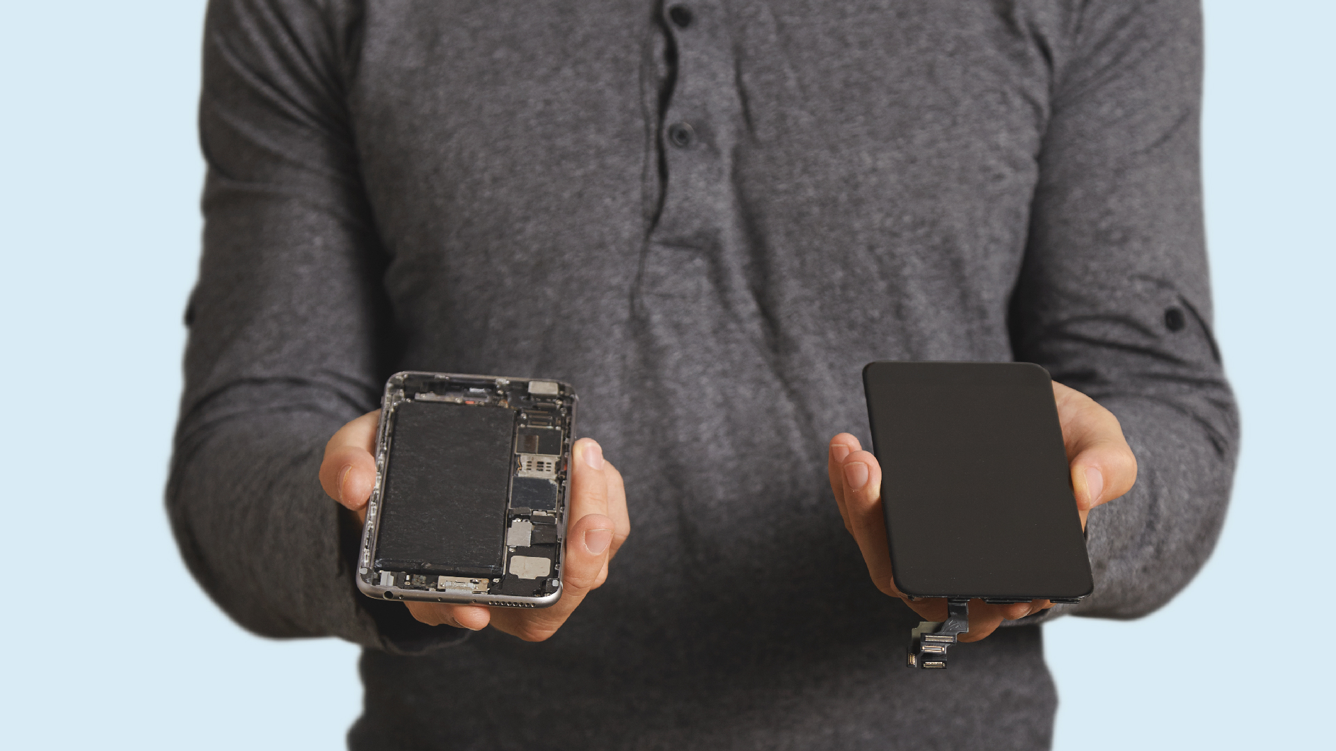 Transparente Handy Reparatur